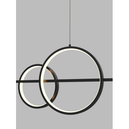 Wofi 7030-502 - Candelabro suspenso LED com regulação MESSINA LED/40W/230V preto