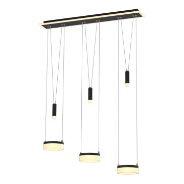Wofi 7054-702 - Candelabro suspenso LED com regulação JESSE LED/27,5W/230V preto