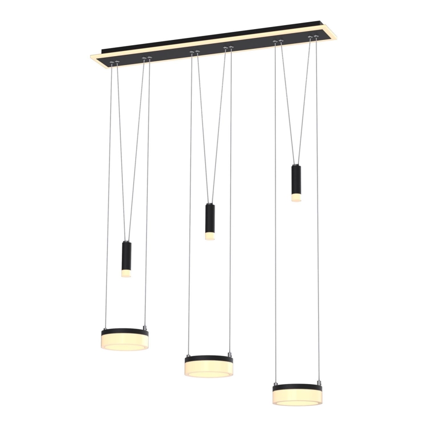 Wofi 7054-702 - Candelabro suspenso LED com regulação JESSE LED/27,5W/230V preto