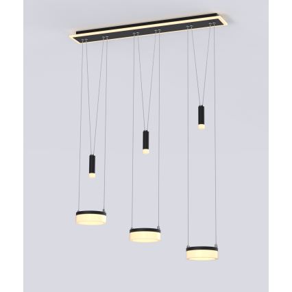 Wofi 7054-702 - Candelabro suspenso LED com regulação JESSE LED/27,5W/230V preto