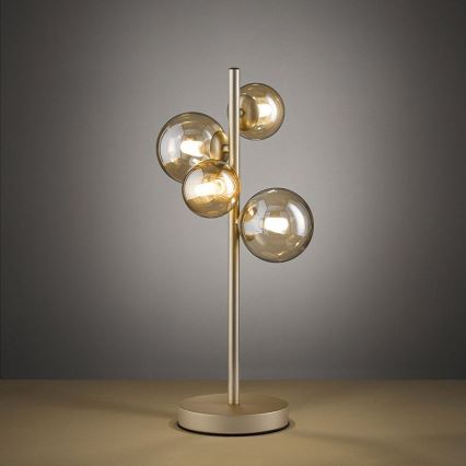 Wofi 8014.04.14.9000 - Candeeiro de mesa LED VILLA 4xG9/3W/230V dourado