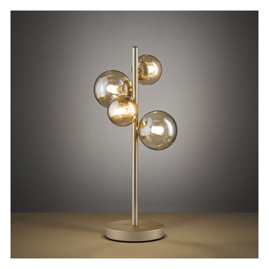 Wofi 8014.04.14.9000 - Candeeiro de mesa LED VILLA 4xG9/3W/230V dourado