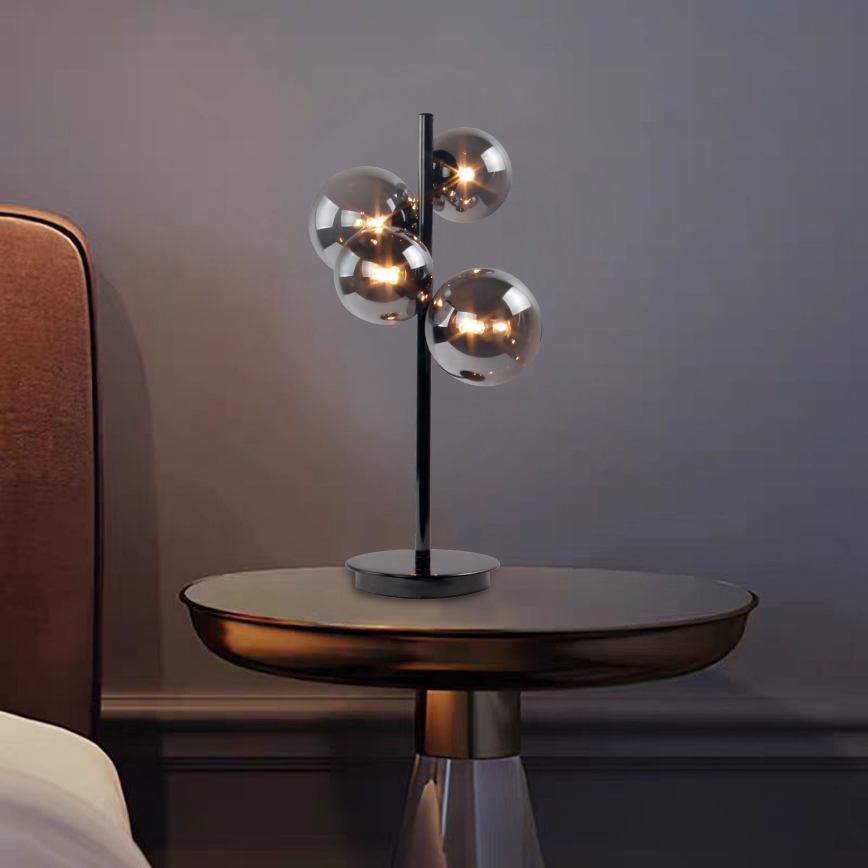 Wofi 8014.04.24.9000 - Candeeiro de mesa LED VILLA 4xG9/3W/230V preto