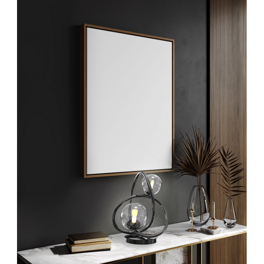 Wofi 8014-205 - Candeeiro de mesa LED NANCY 2xG9/3,5W/230V preto/cromado brilhante