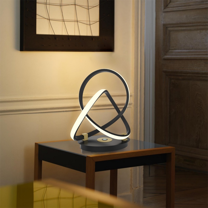 Wofi 8134-104 - LED Candeeiro de mesa táctil com regulação INDIGO LED/10,5W/230V preto/dourada