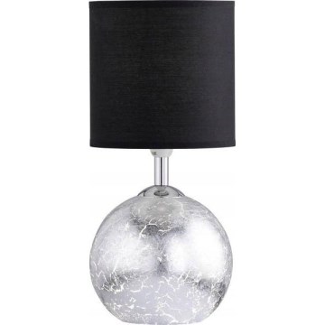 Wofi 8149.02.70.6010 - Candeeiro de mesa CARMEN 1xE14/40W/230V preto/prateado