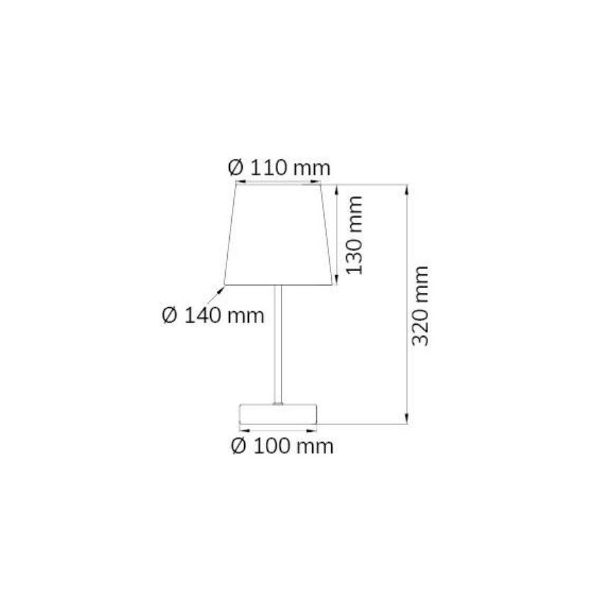 Wofi 8324.01.94.8000 - Candeeiro de mesa CESENA 1xE14/42W/230V rosa