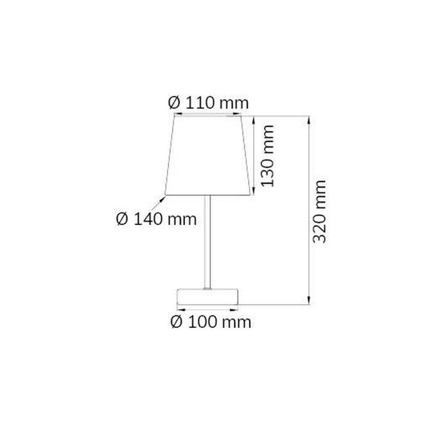 Wofi 832401060000 - Candeeiro de mesa CESENA 1xE14/42W/230V branco