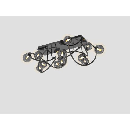 Wofi 9014-1205 - Candeeiro  integrado LED NANCY 12xG9/3,5W/230V preto/cromado brilhante