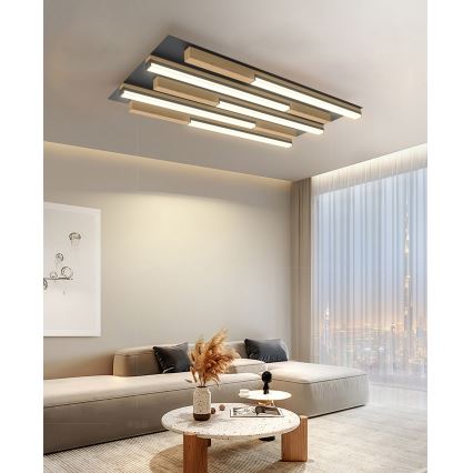 Wofi 9031-506S - Luminária de teto LED dimável PALERMO LED/34W/230V seringueira