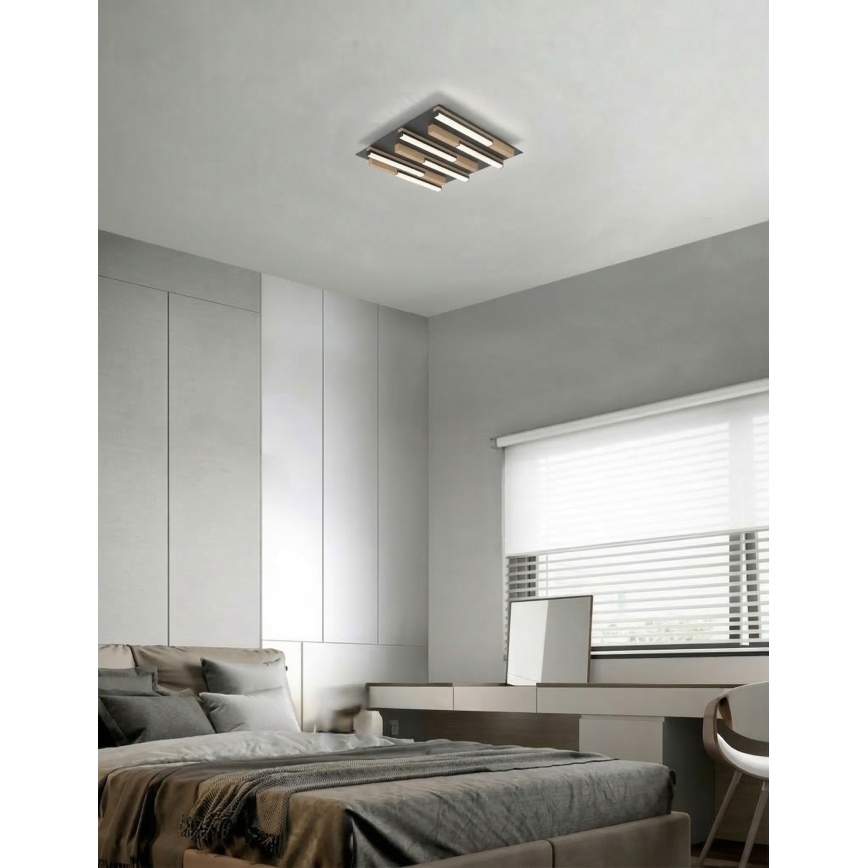 Wofi 9031-606 - Luminária de teto LED dimmerizável PALERMO LED/26W/230V seringueira