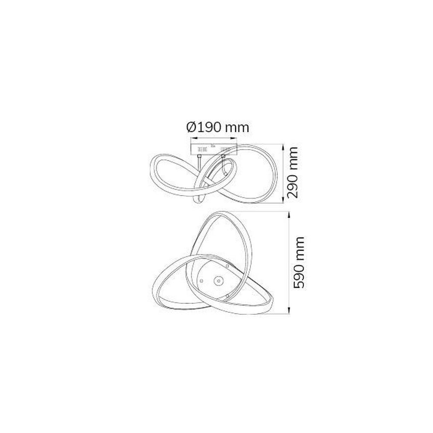 Wofi 9134.01.15.7000 - Candelabro integrado LED INDIGO LED/45W/230V