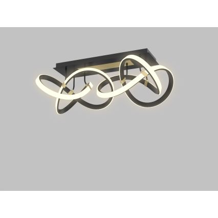 Wofi 9134-204 - Lustre de tecto LED regulável INDIGO LED/64W/230V preto/dourado