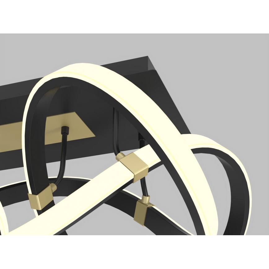 Wofi 9134-204 - Lustre de tecto LED regulável INDIGO LED/64W/230V preto/dourado