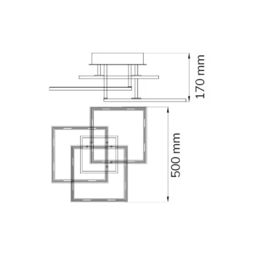 Wofi 9243.03.10.9300 - Candelabro integrado LED com regulação MODESTO LED/33W/230V