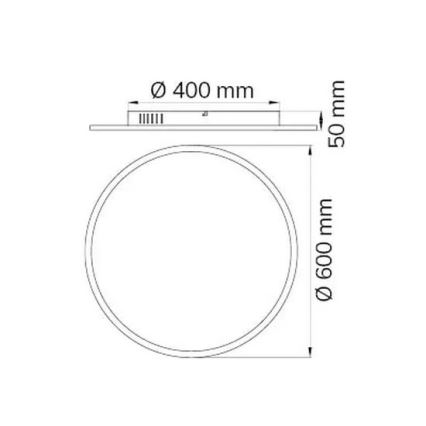 Wofi 9457.01.70.9600 - Iluminação de teto LED com regulação LINOX LED/34W/230V 3000-6000K + controlo remoto