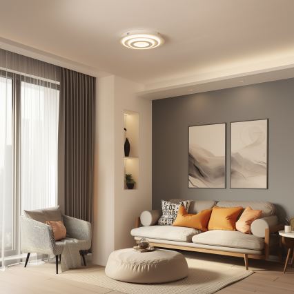 Wofi 9464.01.06.9000 - Candeeiro de teto LED FLYNN 25W/230V Ø 60 cm branco