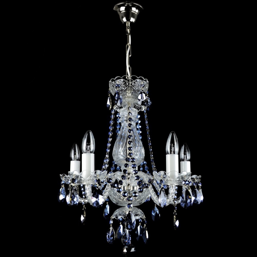 Wranovsky JWZ102052101 - Candelabro de cristal de corrente DE LUXE 5xE14/40W/230V