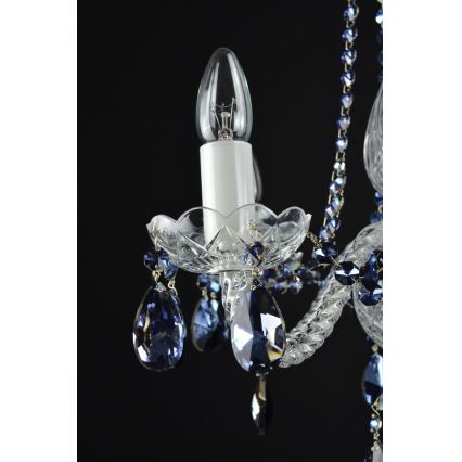 Wranovsky JWZ102052101 - Candelabro de cristal de corrente DE LUXE 5xE14/40W/230V