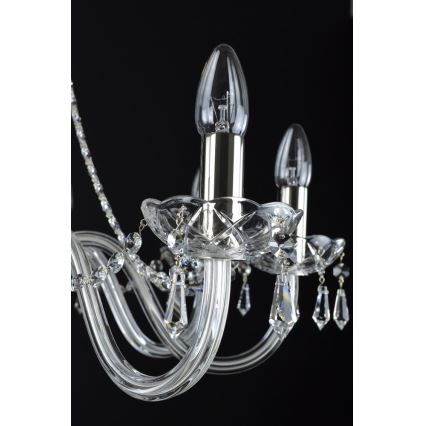 Wranovsky JWZ117082101 - Candelabro de cristal de corrente BONTON 8xE14/40W/230V