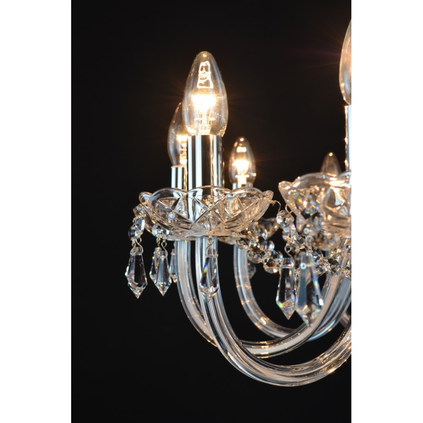 Wranovsky JWZ117122101 - Candelabro de cristal de corrente BONTON 12xE14/40W/230V