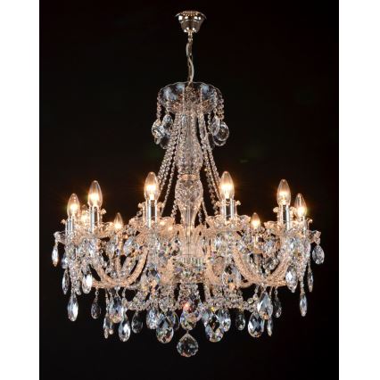 Wranovsky JWZ124122101 - Candelabro de cristal de corrente IMPERIAL 12xE14/40W/230V