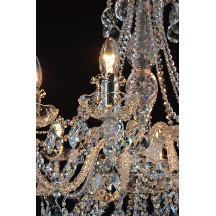Wranovsky JWZ124122101 - Candelabro de cristal de corrente IMPERIAL 12xE14/40W/230V