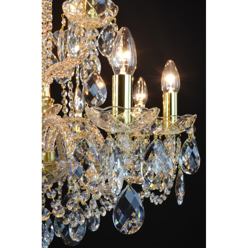 Wranovsky JWZ125122230 - Candelabro de cristal de corrente MARIERA 12xE14/40W/230V