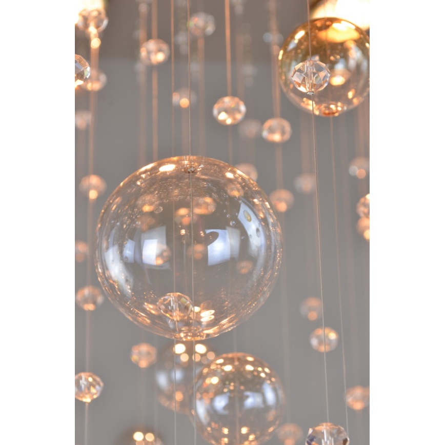 Wranovsky JWZ610100101 - Candelabro de cristal integrado ORBIS 10xGU10/40W/230V