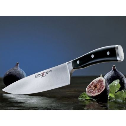 Wüsthof - Conjunto de 3 facas de cozinha CLASSIC IKON, pretas