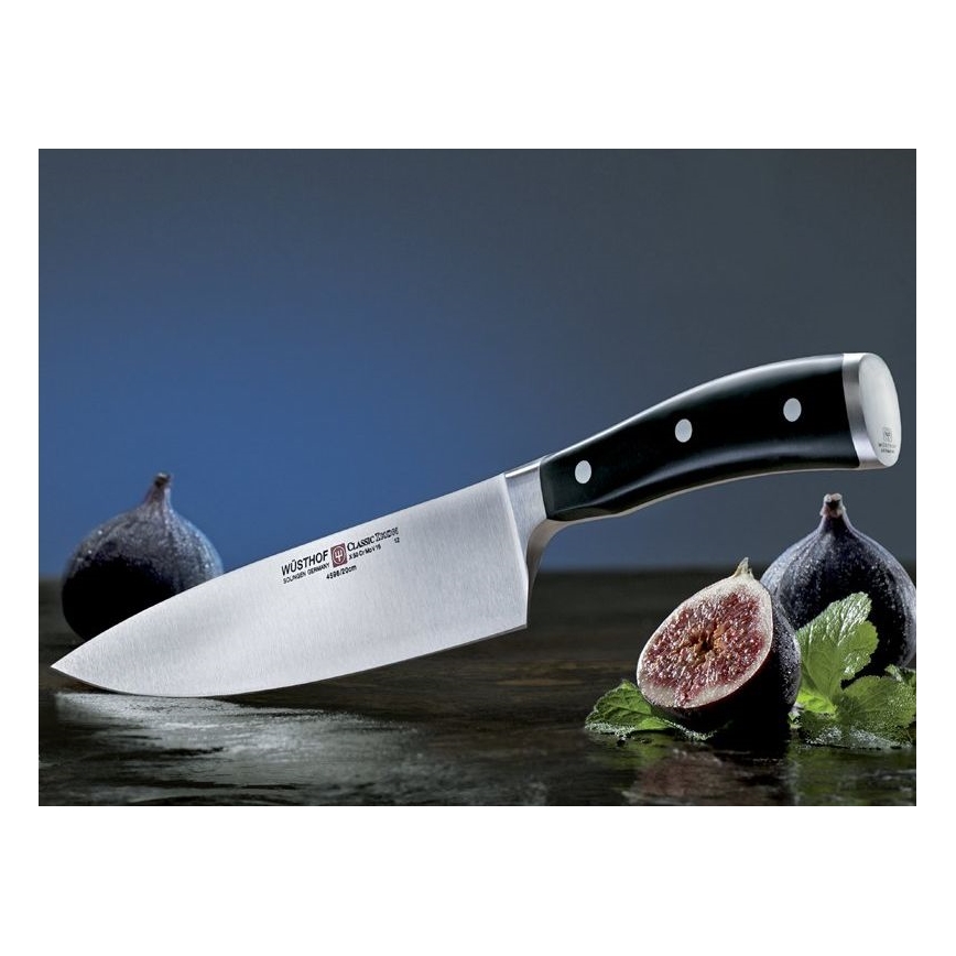 Wüsthof - Conjunto de 3 facas de cozinha CLASSIC IKON, pretas