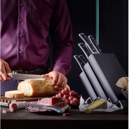 Wüsthof - Conjunto de facas de cozinha com suporte CLASSIC IKON 7 peças freixo/preto
