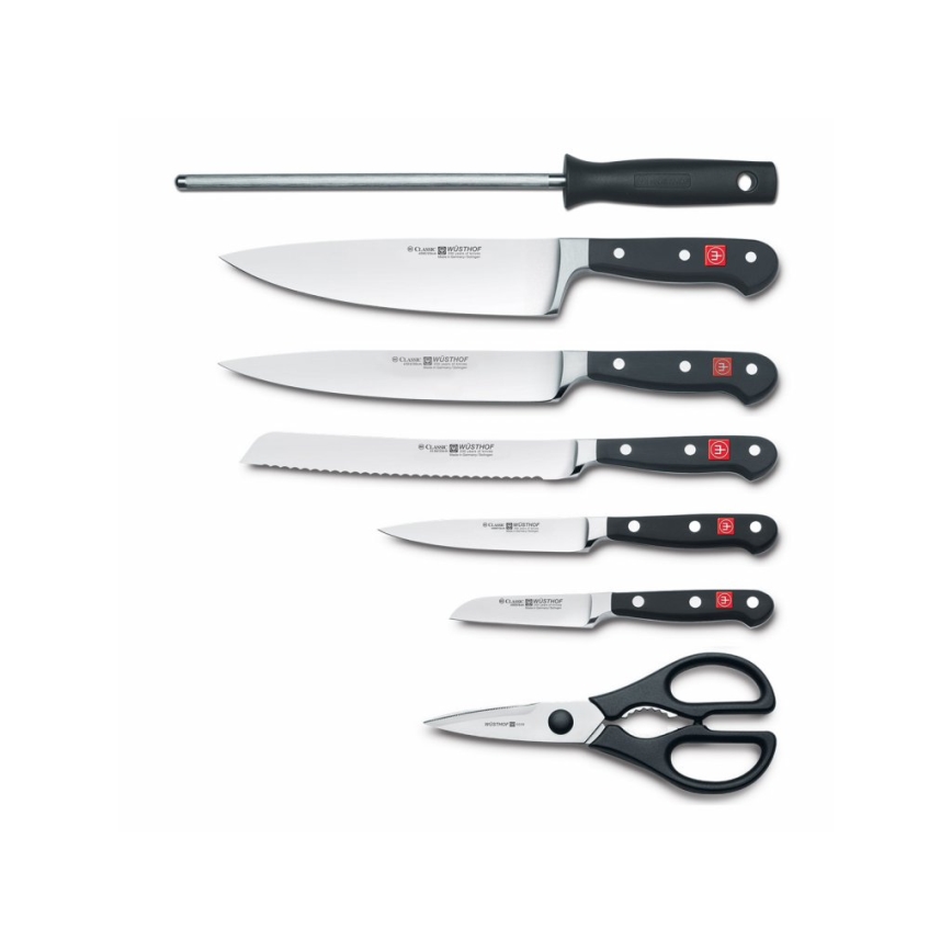 Wüsthof - Conjunto de facas de cozinha com suporte CLASSIC 8 peças freixo/bege