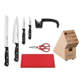 Wüsthof - Conjunto de facas de cozinha GOURMET em bloco com afiador e tábua, 8 peças