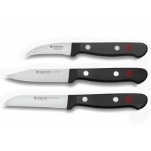 Wüsthof - Conjunto de facas de cozinha para legumes GOURMET 3 pcs preto