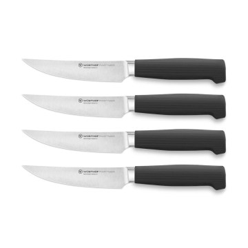 Wüsthof - Conjunto PARTNER de 4 facas para bife, preto