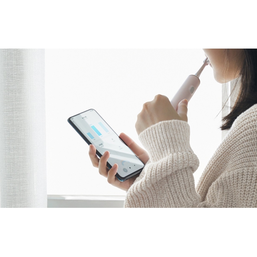 Xiaomi - Escova de dentes elétrica inteligente T500 Bluetooth IPX7 branca