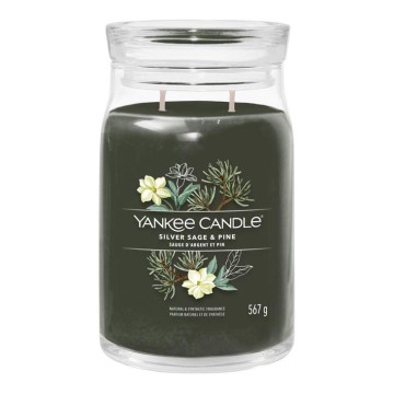 Yankee Candle - Vela perfumada SILVER SAGE & PINE grande 567g 60-90 horas.