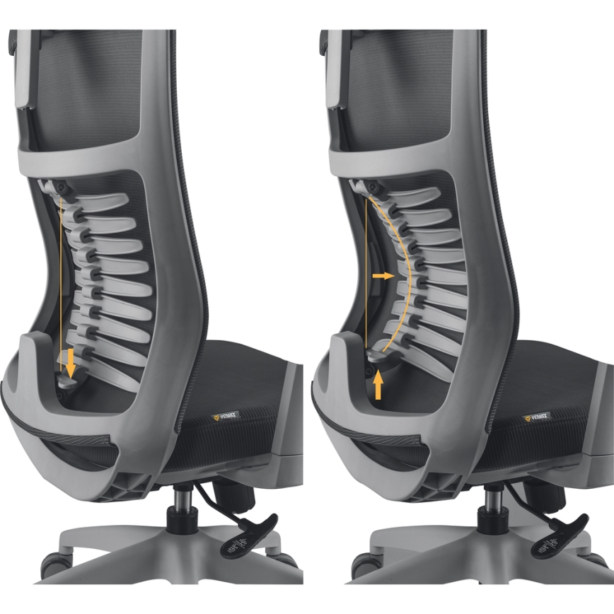 Yenkee - Cadeira de escritório preto/cinzento