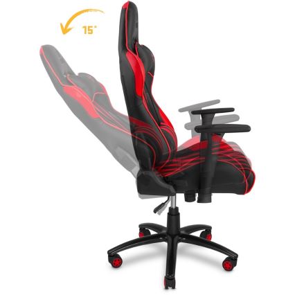 Yenkee - Cadeira de gaming preto/vermelho