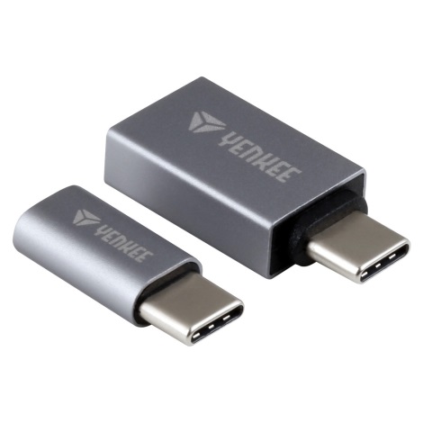 Yenkee - Conjunto de reduções de USB-C para MicroUSB e USB-A