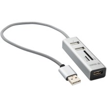 Yenkee - Divisor USB 2.0 e leitor de cartões