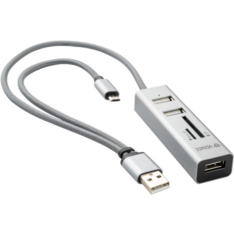 Yenkee - Divisor USB 2.0 e OTG e leitor de cartões