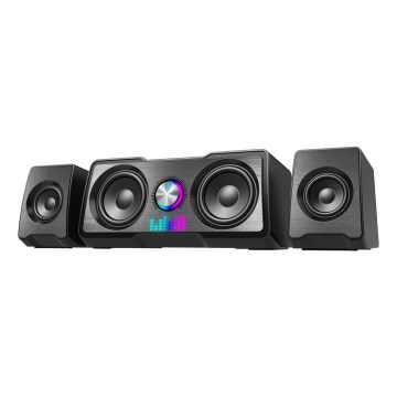 Yenkee - Sistema de colunas USB de mesa 16W/5V preto