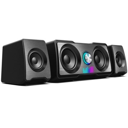 Yenkee - Sistema de colunas USB de mesa 16W/5V preto