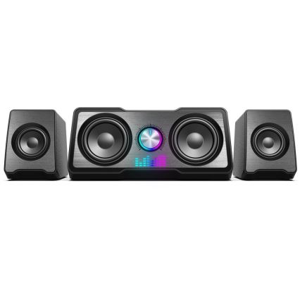 Yenkee - Sistema de colunas USB de mesa 16W/5V preto
