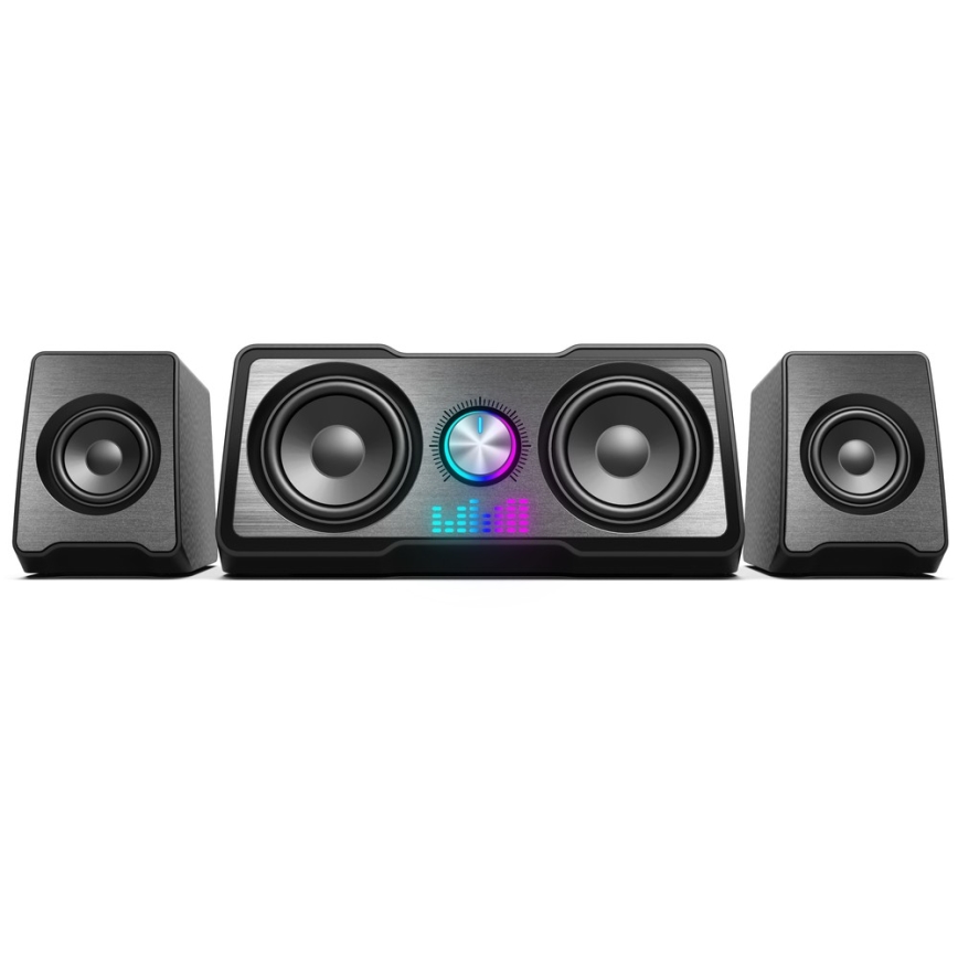 Yenkee - Sistema de colunas USB de mesa 16W/5V preto