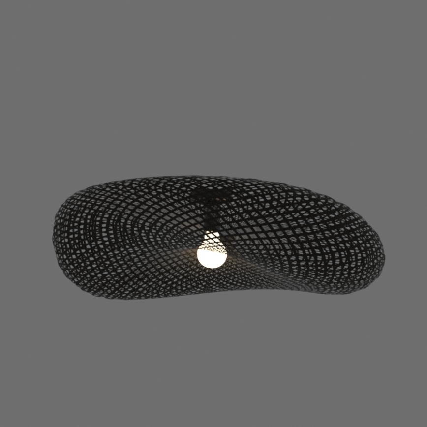 Zambelis 19109 - Candelabro integrado 1xE27/40W/230V bambu/preto