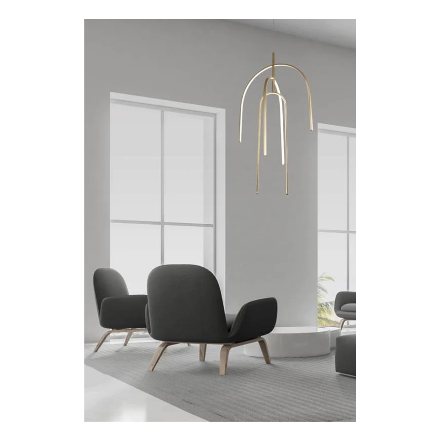 Zambelis 1931 - Candelabro suspenso LED com regulação LED/80W/230V dourada