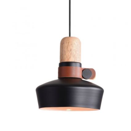 Zambelis 1990 - Candelabro suspenso 1xE27/40W/230V carvalho/preto